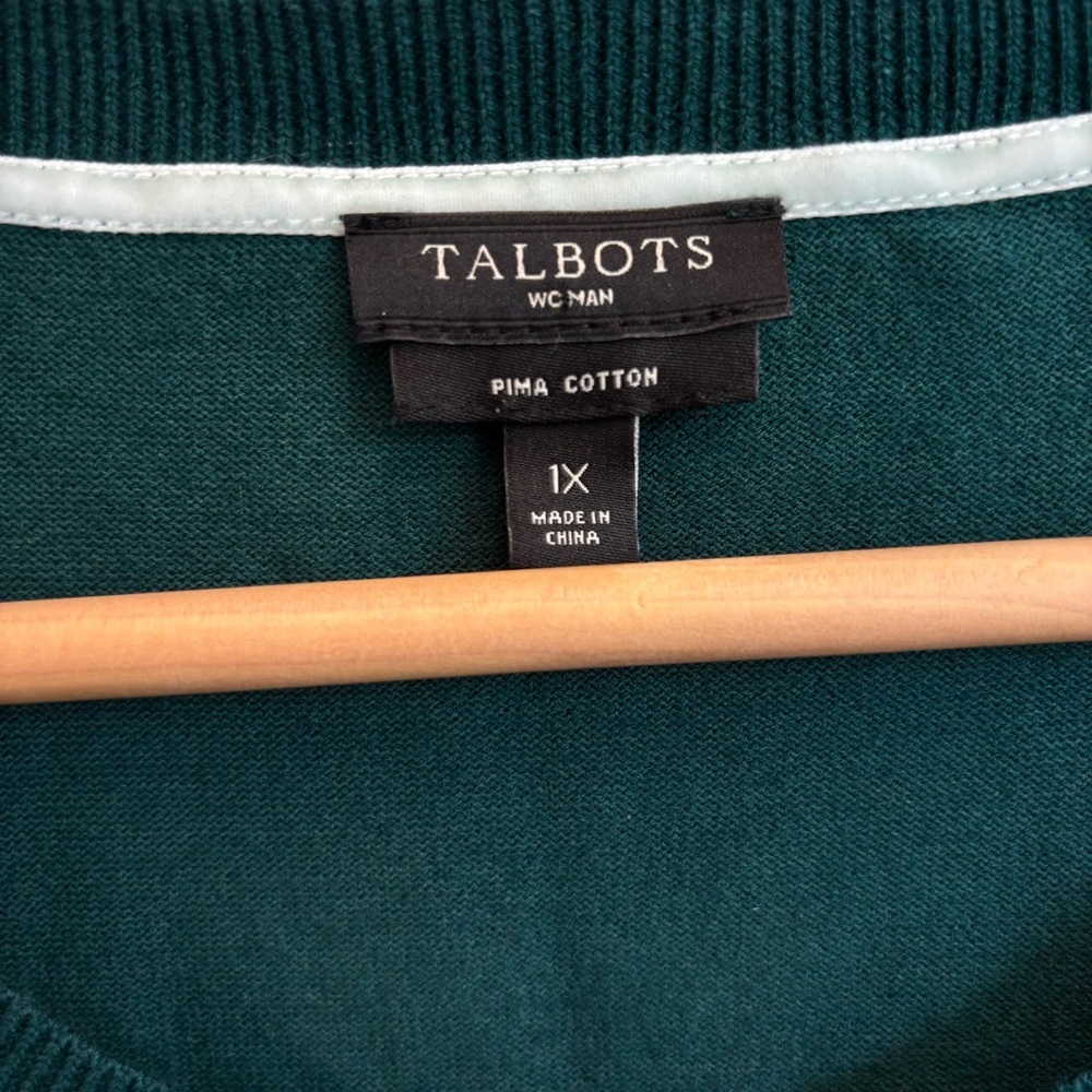 Talbots 1x Cardigan Button Front Pima Cotton Blen… - image 4